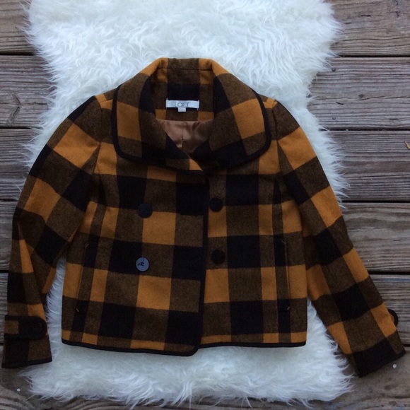 LOFT Buffalo Plaid Double Breasted Jacket - Picture 2 of 4